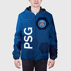 Куртка с капюшоном мужская PSG абстракция, цвет: 3D-черный — фото 2