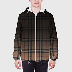 Куртка с капюшоном мужская Tartan gradient, цвет: 3D-белый — фото 2