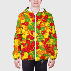 Куртка с капюшоном мужская Острый перц Хабанеро, цвет: 3D-белый — фото 2