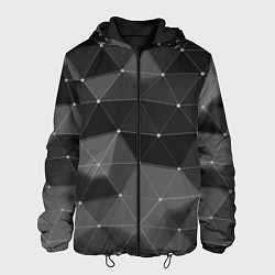 Куртка с капюшоном мужская Геометрический объёмный паттерн, цвет: 3D-черный