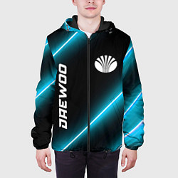 Куртка с капюшоном мужская Daewoo неоновые лампы, цвет: 3D-черный — фото 2