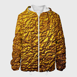 Куртка с капюшоном мужская Золотая фольга, цвет: 3D-белый