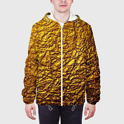 Куртка с капюшоном мужская Золотая фольга, цвет: 3D-белый — фото 2