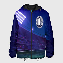 Куртка с капюшоном мужская AC Milan ночное поле, цвет: 3D-черный
