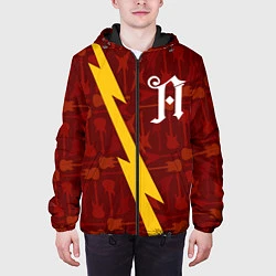Куртка с капюшоном мужская Architects гитары и молния, цвет: 3D-черный — фото 2