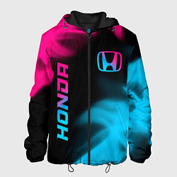 Мужская куртка Honda - neon gradient: надпись, символ