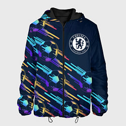 Куртка с капюшоном мужская Chelsea градиентные мячи, цвет: 3D-черный