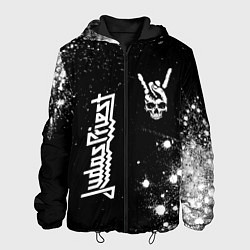 Куртка с капюшоном мужская Judas Priest и рок символ на темном фоне, цвет: 3D-черный