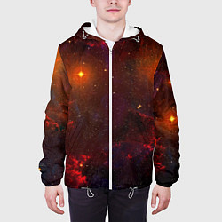 Куртка с капюшоном мужская Звездная бескрайняя вселенная, цвет: 3D-белый — фото 2