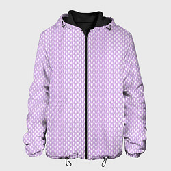 Куртка с капюшоном мужская Вязаное полотно - Розовое, цвет: 3D-черный