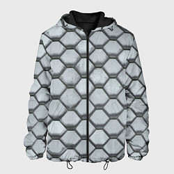 Куртка с капюшоном мужская Бетонная черепица - текстура, цвет: 3D-черный