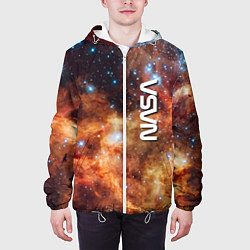 Куртка с капюшоном мужская Рождение новой звезды - NASA, цвет: 3D-белый — фото 2