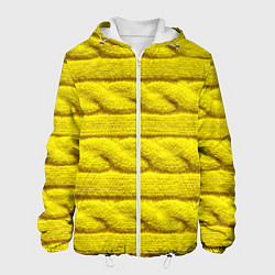 Куртка с капюшоном мужская Жёлтый свитер - Осень-Зима 2028, цвет: 3D-белый