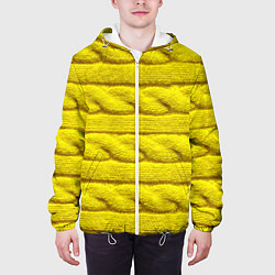 Куртка с капюшоном мужская Жёлтый свитер - Осень-Зима 2028, цвет: 3D-белый — фото 2
