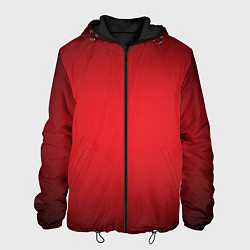Куртка с капюшоном мужская Красно-черная затемняющая виньетка, цвет: 3D-черный