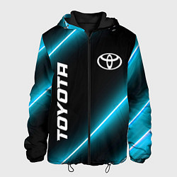 Куртка с капюшоном мужская Toyota неоновые лампы, цвет: 3D-черный