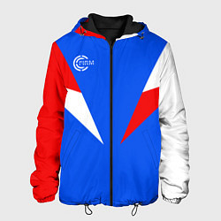 Куртка с капюшоном мужская FIRM с расцветкой триколор, цвет: 3D-черный