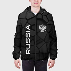 Куртка с капюшоном мужская Черная броня Россия, цвет: 3D-черный — фото 2