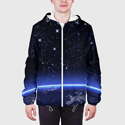 Куртка с капюшоном мужская Земной горизонт, цвет: 3D-белый — фото 2