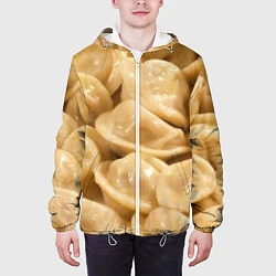 Куртка с капюшоном мужская Пельмени, цвет: 3D-белый — фото 2