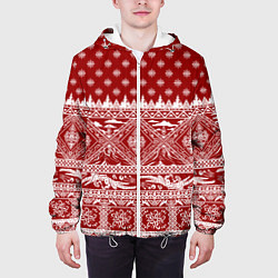 Куртка с капюшоном мужская Love climbing : Christmas aesthetics, цвет: 3D-белый — фото 2