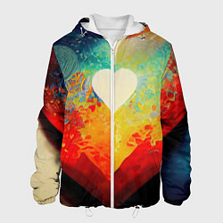 Куртка с капюшоном мужская Your heart, цвет: 3D-белый