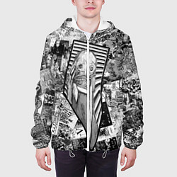 Куртка с капюшоном мужская Пестрый трэш, цвет: 3D-белый — фото 2