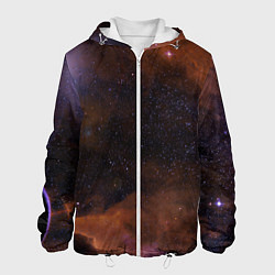 Куртка с капюшоном мужская Космос и множество звёзды, цвет: 3D-белый