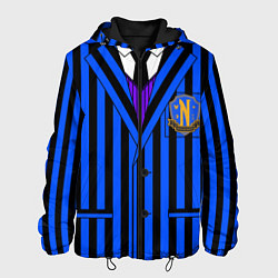Куртка с капюшоном мужская Ученик академии Невермор: униформа, цвет: 3D-черный