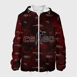 Куртка с капюшоном мужская CS GO с оружием, цвет: 3D-белый