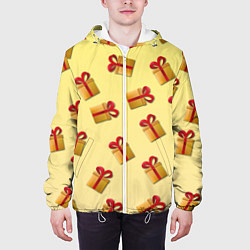 Куртка с капюшоном мужская Подарочки подарки, цвет: 3D-белый — фото 2