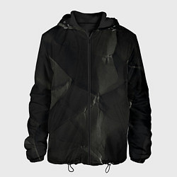 Куртка с капюшоном мужская Эффект мятой бумаги, цвет: 3D-черный
