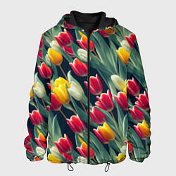 Мужская куртка Много тюльпанов