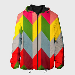 Мужская куртка Разноцветный ромбический абстрактный паттерн