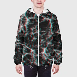 Куртка с капюшоном мужская Сеть нейронов, цвет: 3D-белый — фото 2