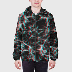 Куртка с капюшоном мужская Сеть нейронов, цвет: 3D-черный — фото 2
