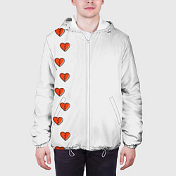 Куртка с капюшоном мужская Дорожка разбитых сердец - светлый, цвет: 3D-белый — фото 2