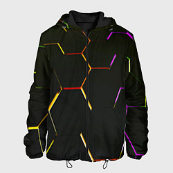 Куртка с капюшоном мужская Киберстиль, цвет: 3D-черный