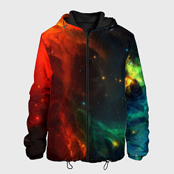 Куртка с капюшоном мужская Двуликий космос, цвет: 3D-черный