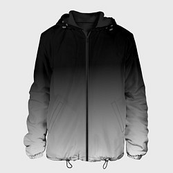 Куртка с капюшоном мужская От черного к белому, цвет: 3D-черный