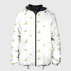 Куртка с капюшоном мужская Падающие листья, цвет: 3D-черный