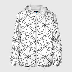 Мужская куртка Чёрно-белый геометрический треугольный узор