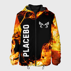 Куртка с капюшоном мужская Placebo и пылающий огонь, цвет: 3D-черный