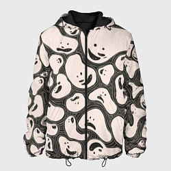 Куртка с капюшоном мужская Камни с лицами, цвет: 3D-черный