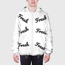 Куртка с капюшоном мужская Fresh, цвет: 3D-белый — фото 2