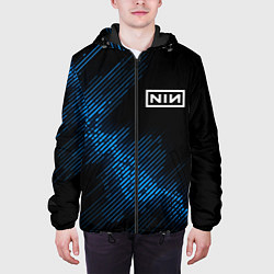 Куртка с капюшоном мужская Nine Inch Nails звуковая волна, цвет: 3D-черный — фото 2