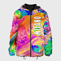 Куртка с капюшоном мужская Abstract colorful composition - Milano, цвет: 3D-черный