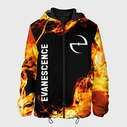 Куртка с капюшоном мужская Evanescence и пылающий огонь, цвет: 3D-черный