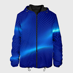 Куртка с капюшоном мужская Blue dots, цвет: 3D-черный