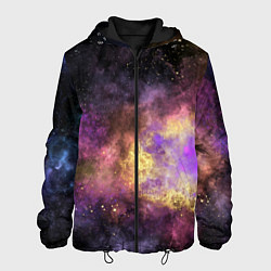 Куртка с капюшоном мужская Космос рождение звезды, цвет: 3D-черный